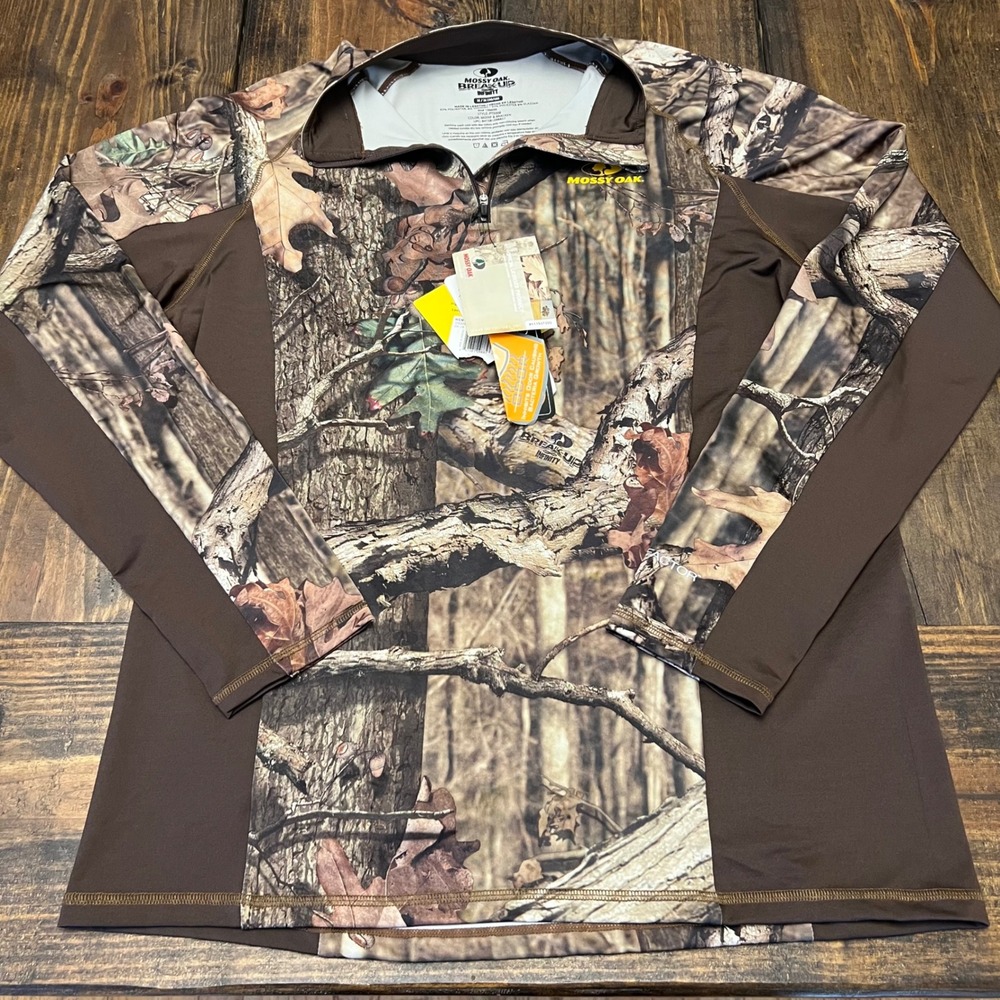 Mossy‎ Oak Break-Up Infinity Camo Performance Long Sleeve 1/4 Zip Men's M